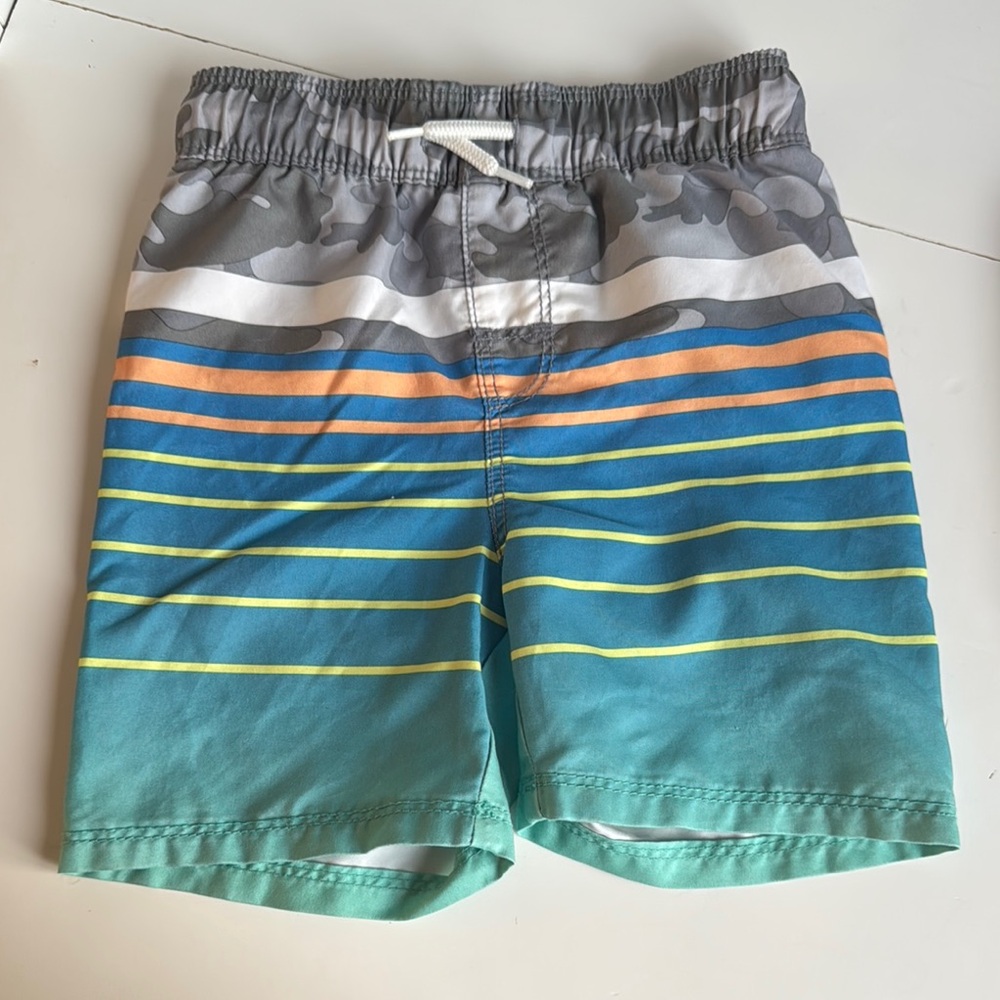 Boys' Striped Swim Shorts